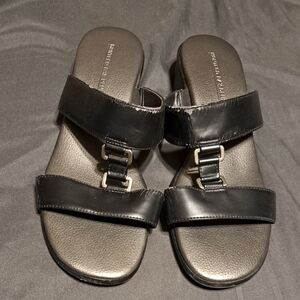 Montego Bay Club Black Sandals 47021 Size 8.5W